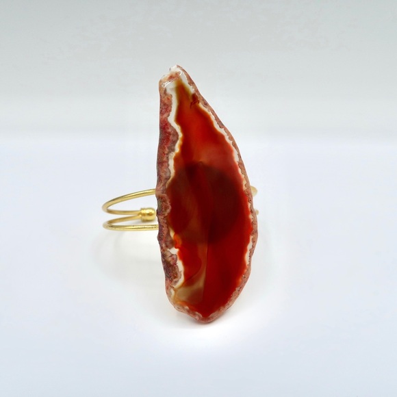 RED AGATE BANGLE - Picture 1 of 3